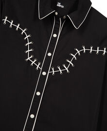 The Kooples FEMME BLACK chemise style western avec broderies noire