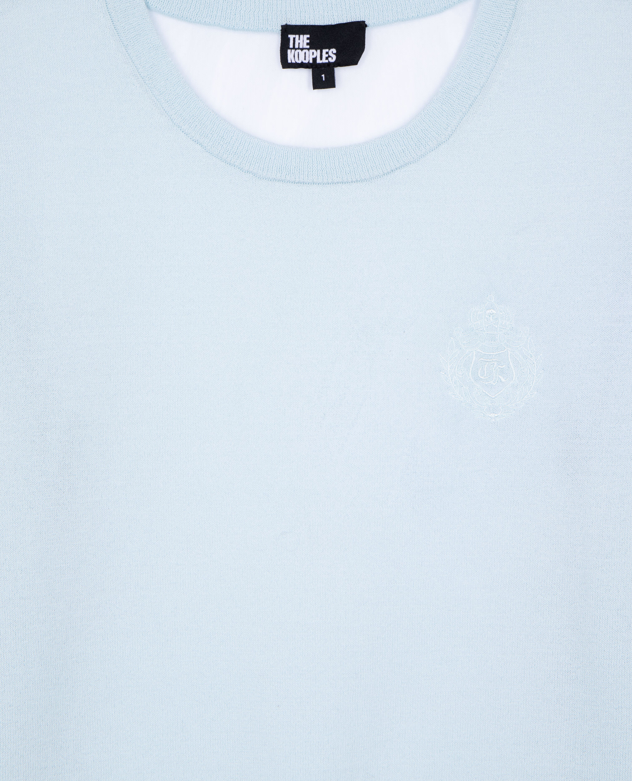 Pull manches courtes bleu clair, BABY BLUE, hi-res image number null