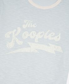 The Kooples FEMME LIGHT BLUE t-shirt avec sérigraphie bleu clair