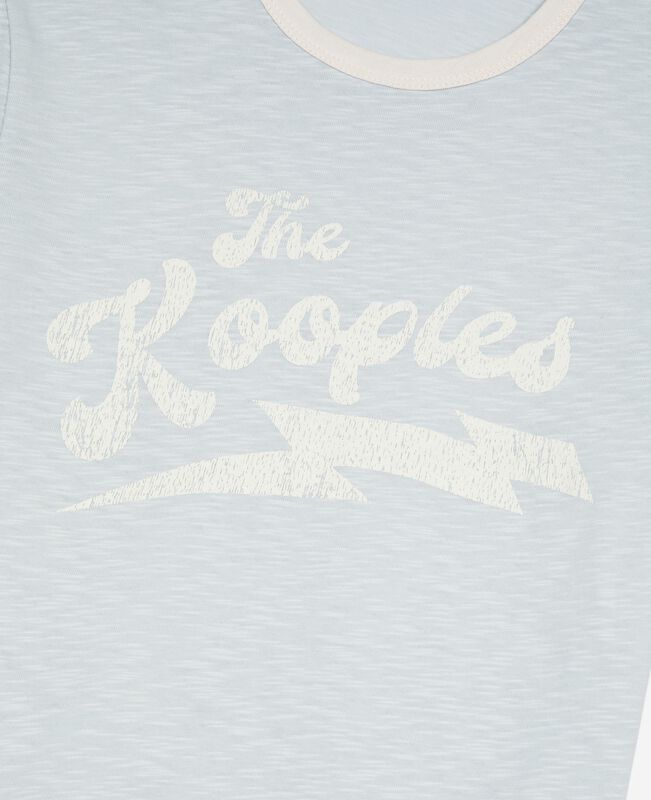 The Kooples FEMME LIGHT BLUE t-shirt avec sérigraphie bleu clair