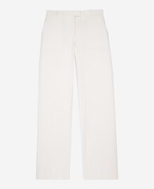 The Kooples FEMME ECRU pantalon large en coton ecru