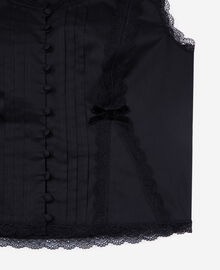 The Kooples FEMME BLACK top avec dentelle noir