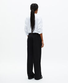 The Kooples FEMME BLACK pantalon de smoking large noir
