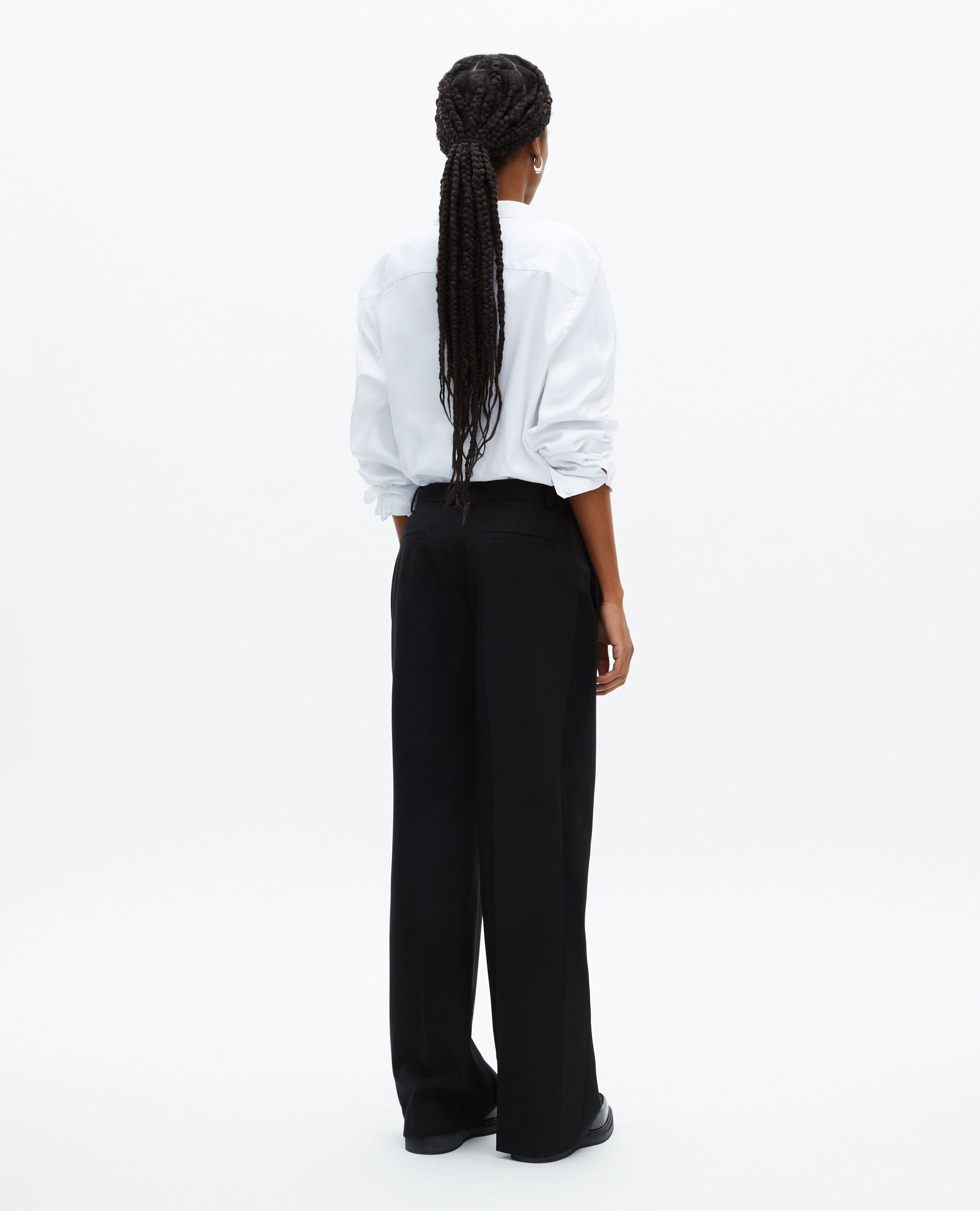 Pantalon de smoking large noir, BLACK, hi-res image number null