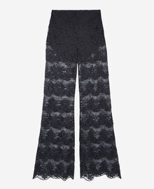 The Kooples FEMME BLACK pantalon flare en dentelle noir
