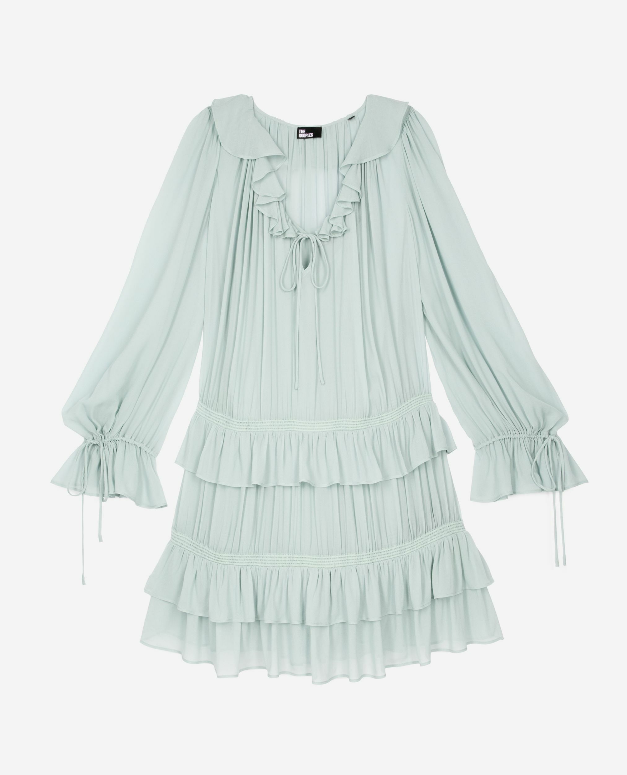 Robe courte avec volants bleu, BLUE/GREEN, hi-res image number null