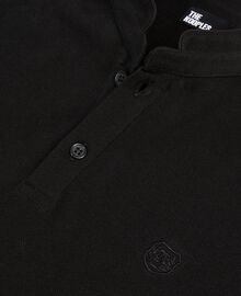 The Kooples HOMME BLACK polo en coton piqué noir