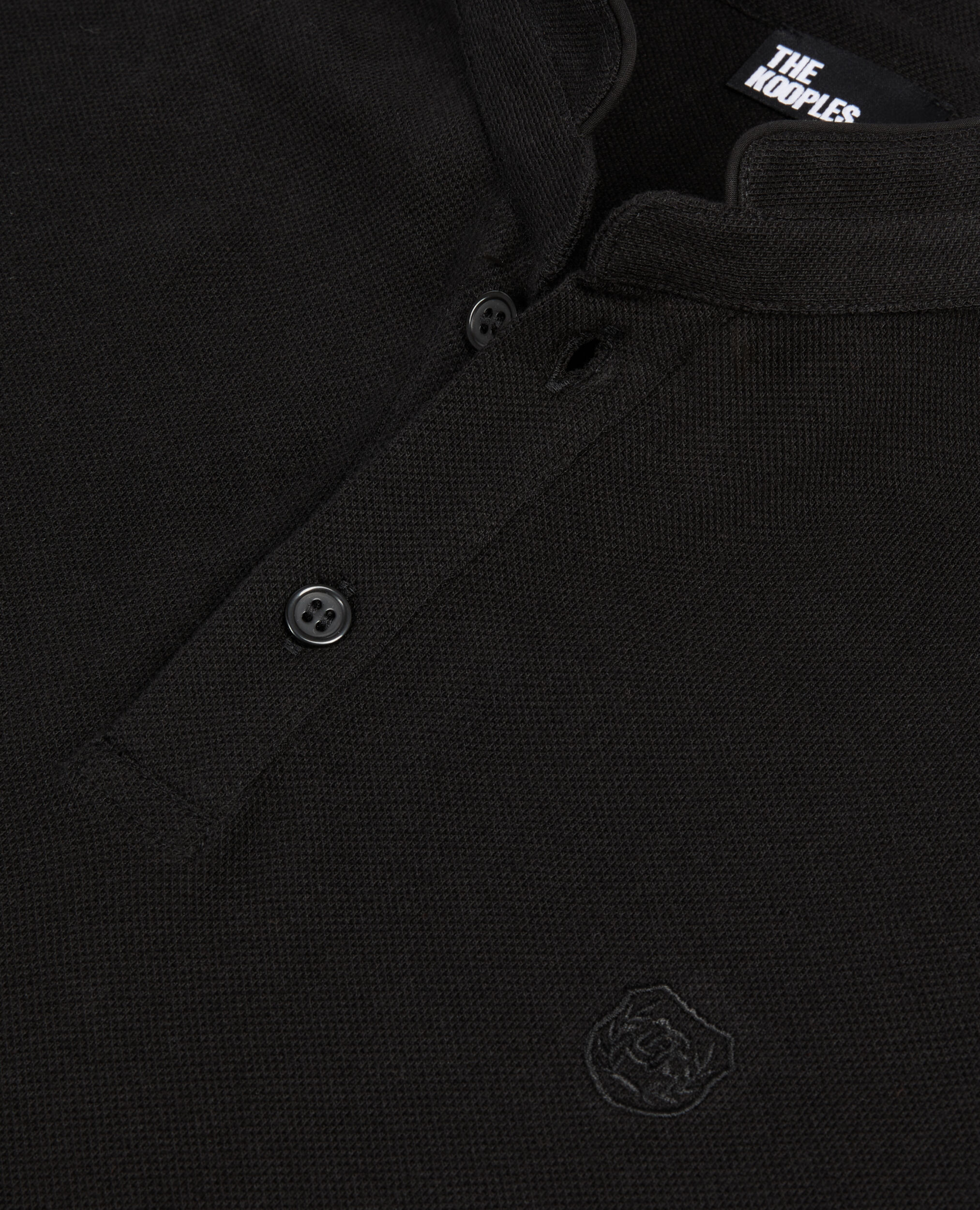 Polo en coton piqué noir, BLACK, hi-res image number null