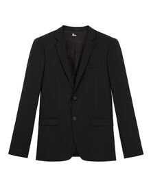 The Kooples HOMME BLACK veste de costume en laine noire coupe tailleur ajustée