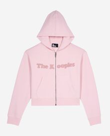 The Kooples FEMME LILA sweatshirt à zip avec logo rose