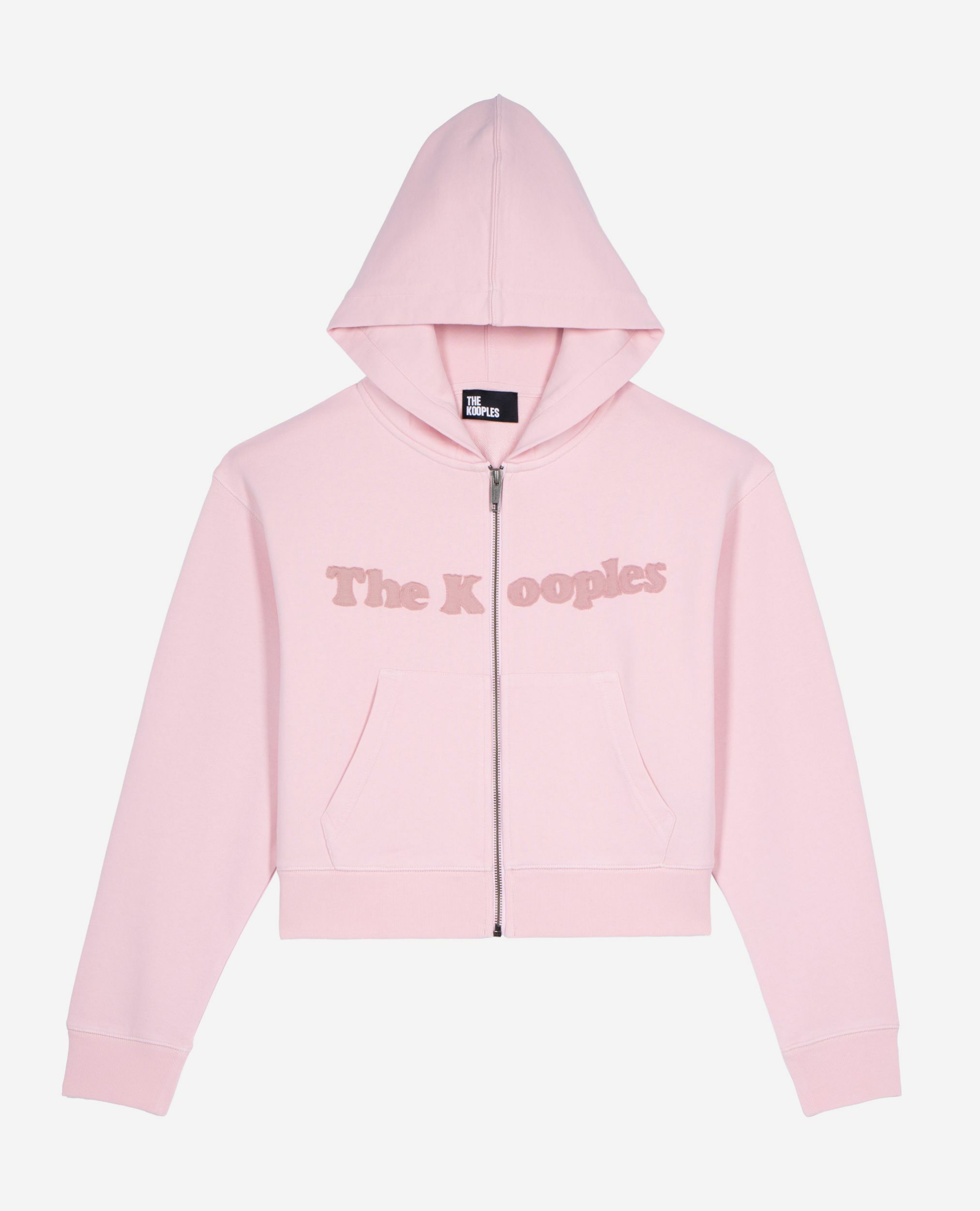 Sweatshirt à zip avec logo rose, LILA, hi-res image number null