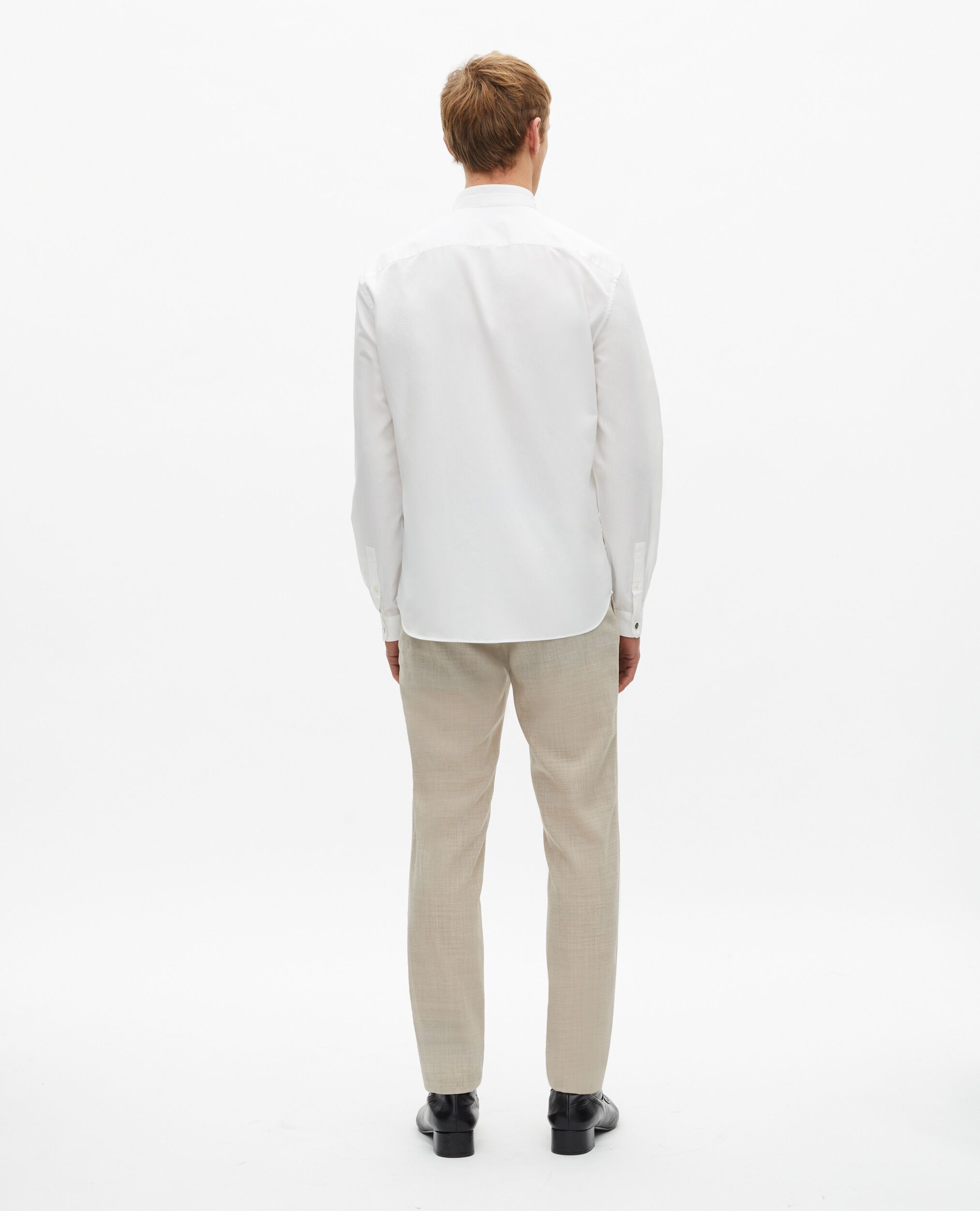 Chemise formelle col officier blanche, WHITE, hi-res image number null