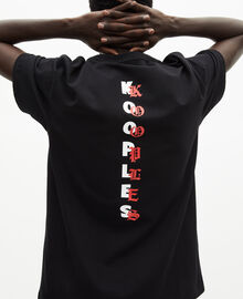 The Kooples HOMME BLACK t-shirt avec sérigraphie logo noir