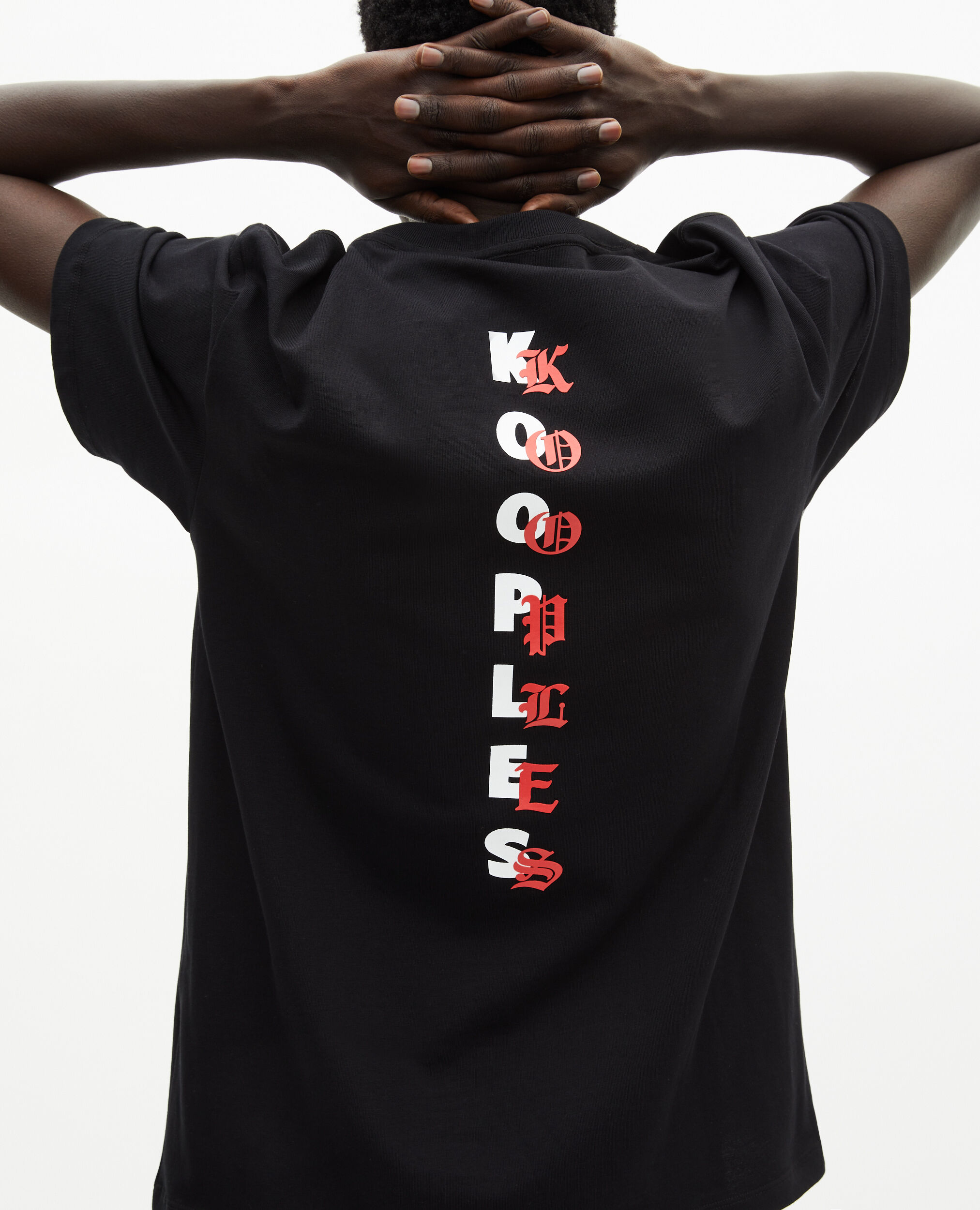 T-shirt avec sérigraphie Logo noir, BLACK, hi-res image number null