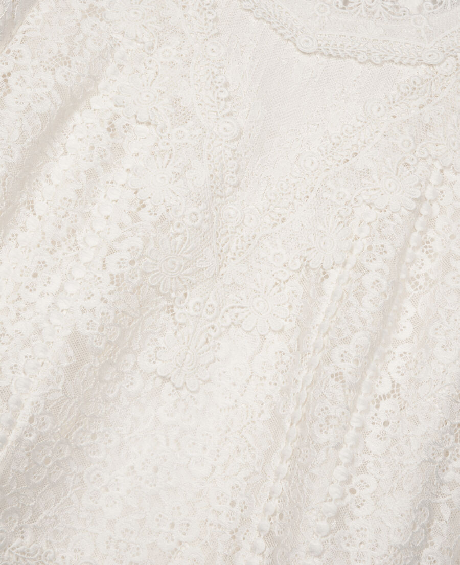The Kooples FEMME ECRU top en dentelle écru