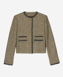 The Kooples FEMME BLACK / GOLD veste courte noire et dorée