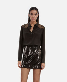 The Kooples FEMME BLACK STONE jupe courte à sequins noire