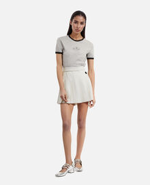 The Kooples FEMME ECRU jupe courte plissée écrue