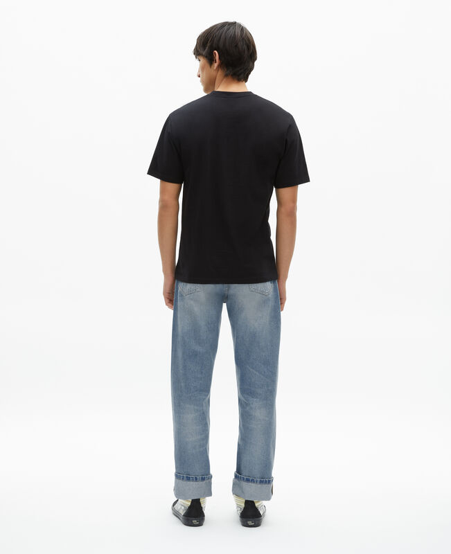 The Kooples HOMME BLACK t-shirt avec flocage noir