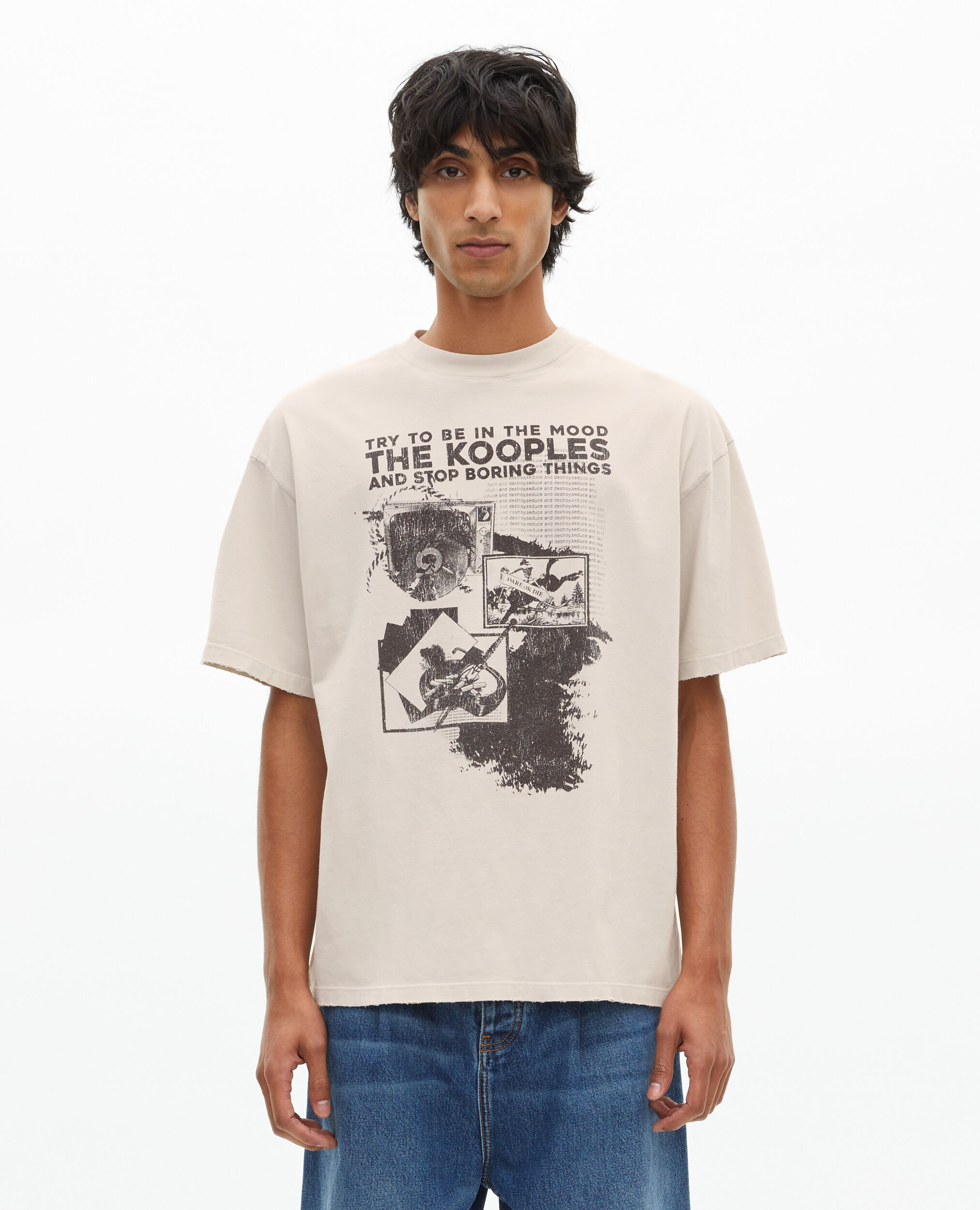 T-shirt avec sérigraphie gris, LIGHT GREY, hi-res image number null