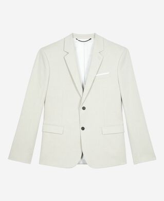 The Kooples MEN ECRU ecru cotton - linen suit jacket