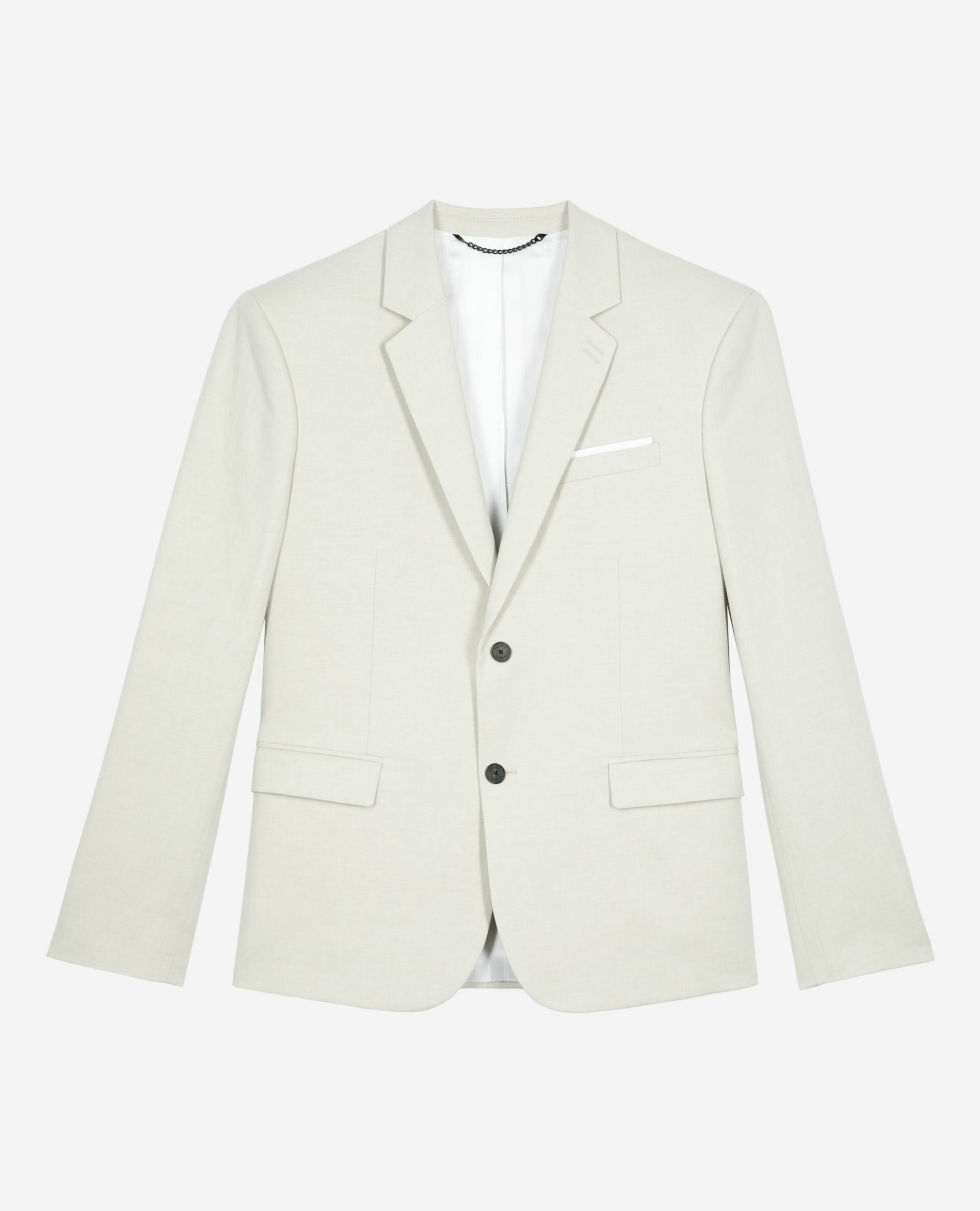 Veste de costume en coton - lin écrue, ECRU, hi-res image number null