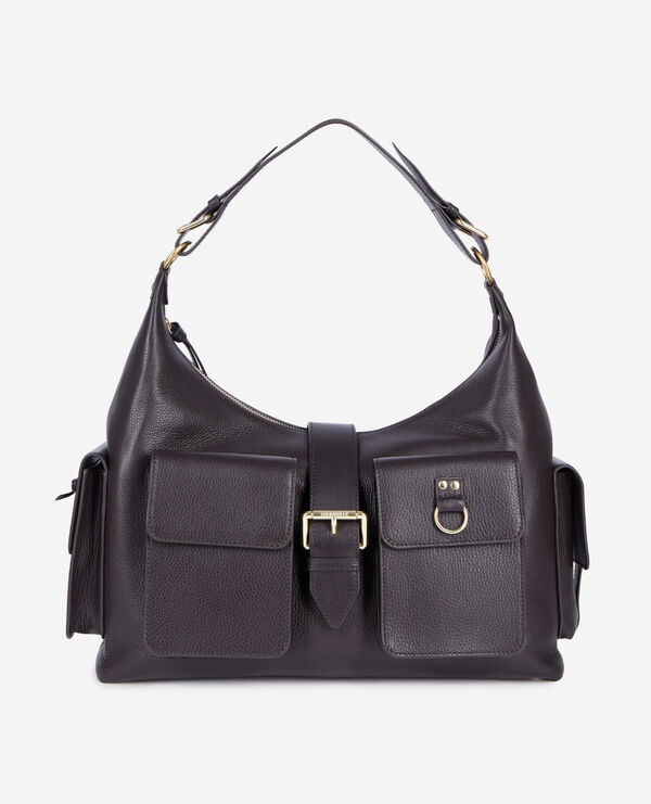 The Kooples FEMME BROWN sac amelia xl en cuir marron