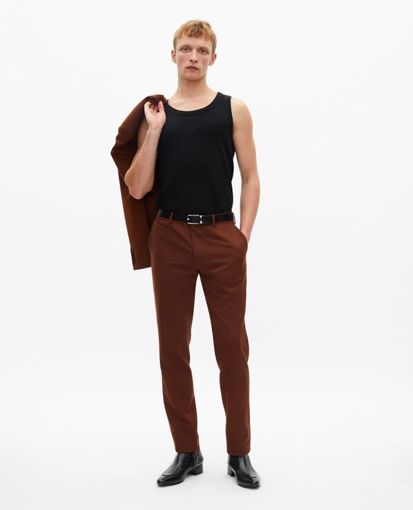 The Kooples HOMME ROUILLE pantalon de costume marron