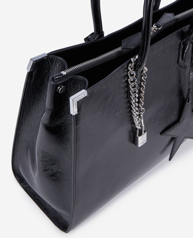 The Kooples FEMME BLACK sac ming xl en cuir noir