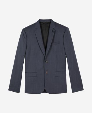 The Kooples MEN BLUE blue striped wool suit jacket