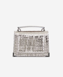 The Kooples FEMME ANTIC SILVER sac emily small effet crocodile cuir argenté