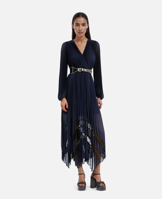 The Kooples FEMME BLACK ceinture large avec chaînes en cuir noir