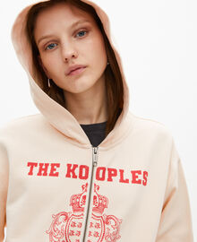 The Kooples FEMME ECRU sweatshirt à capuche et sérigraphie ecru