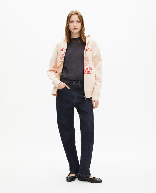 The Kooples FEMME ECRU sweatshirt à capuche et sérigraphie ecru