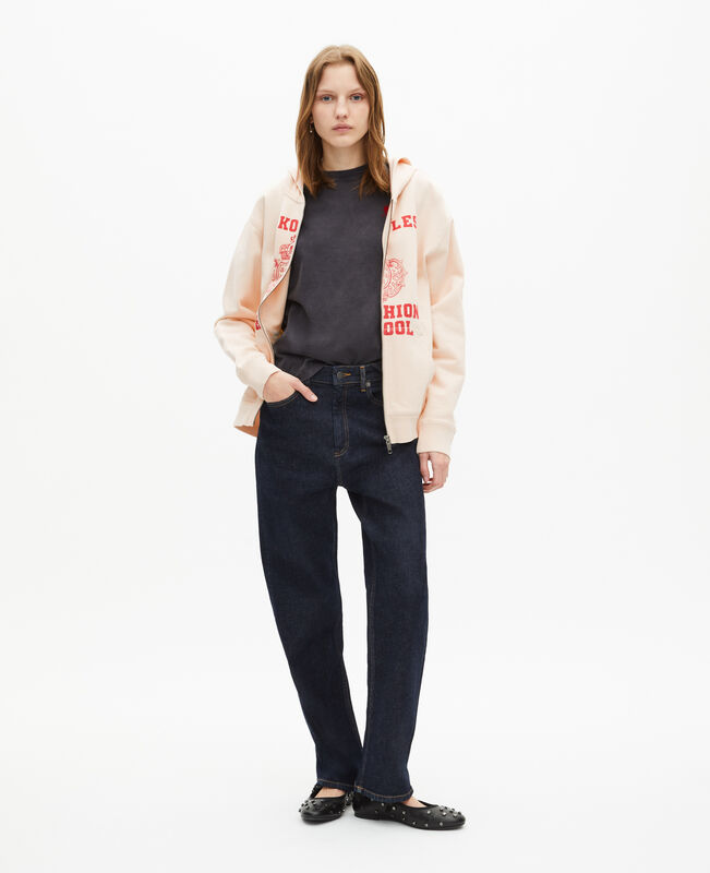 The Kooples FEMME ECRU sweatshirt à capuche et sérigraphie ecru