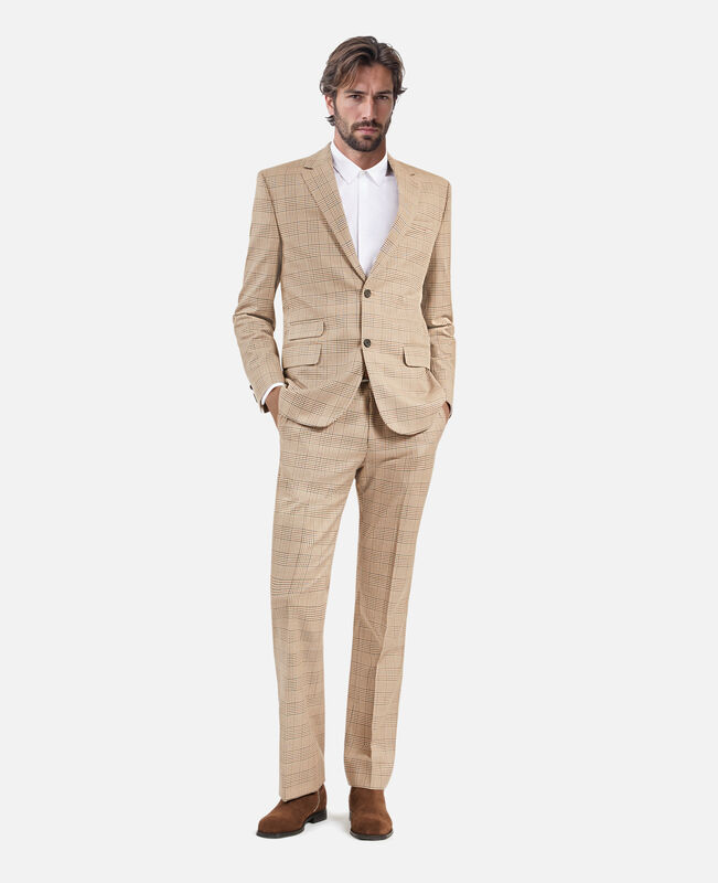 The Kooples HOMME BEIGE-BROWN veste de costume prince de galles beige