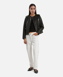 The Kooples FEMME BLACK blouson en cuir noir
