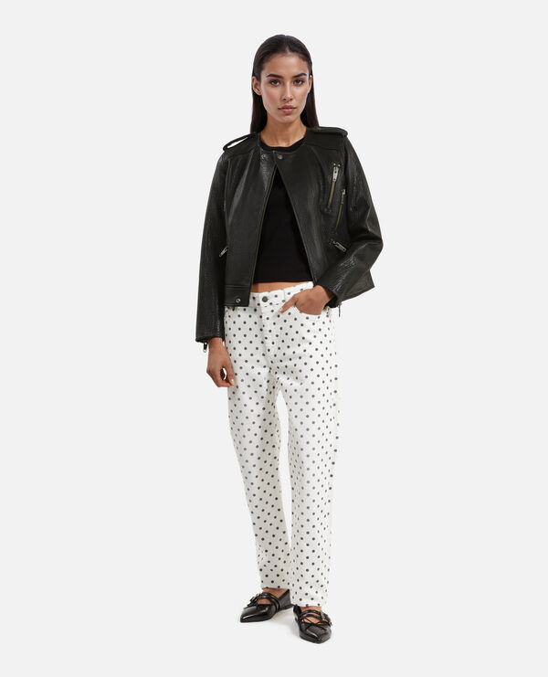 The Kooples FEMME BLACK blouson en cuir noir