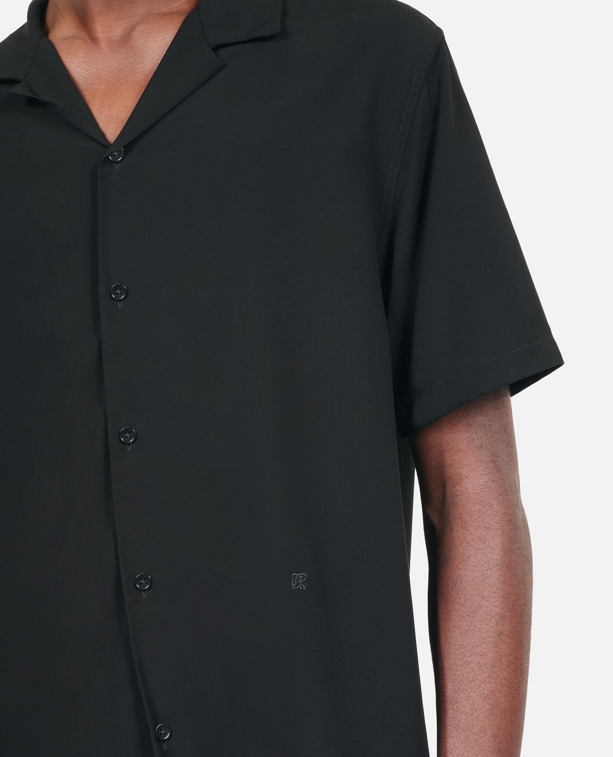 Chemise manches courtes noire, BLACK, hi-res image number null