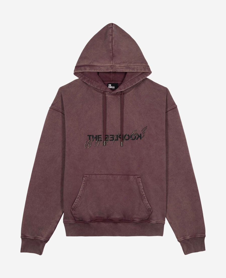 The Kooples HOMME FIGUE sweatshirt à capuche what is bordeaux