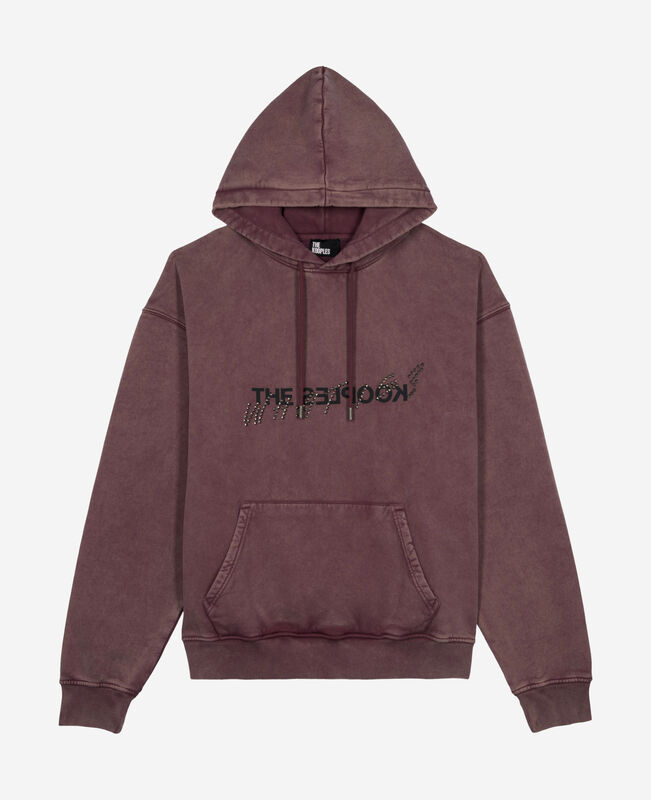 The Kooples HOMME FIGUE sweatshirt à capuche what is bordeaux