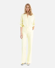 The Kooples FEMME LIGHT YELLOW chemise ample en soie jaune