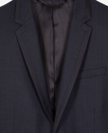 The Kooples HOMME NAVY veste de costume en laine pied de poule bleue