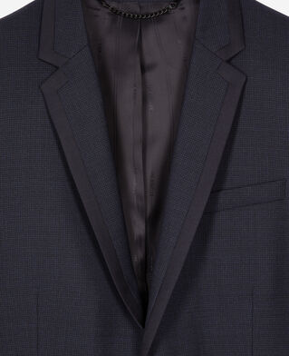 The Kooples HOMME NAVY veste de costume en laine pied de poule bleue