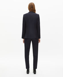 The Kooples FEMME NAVY veste tailleur en laine coupe cintrée bleu marine