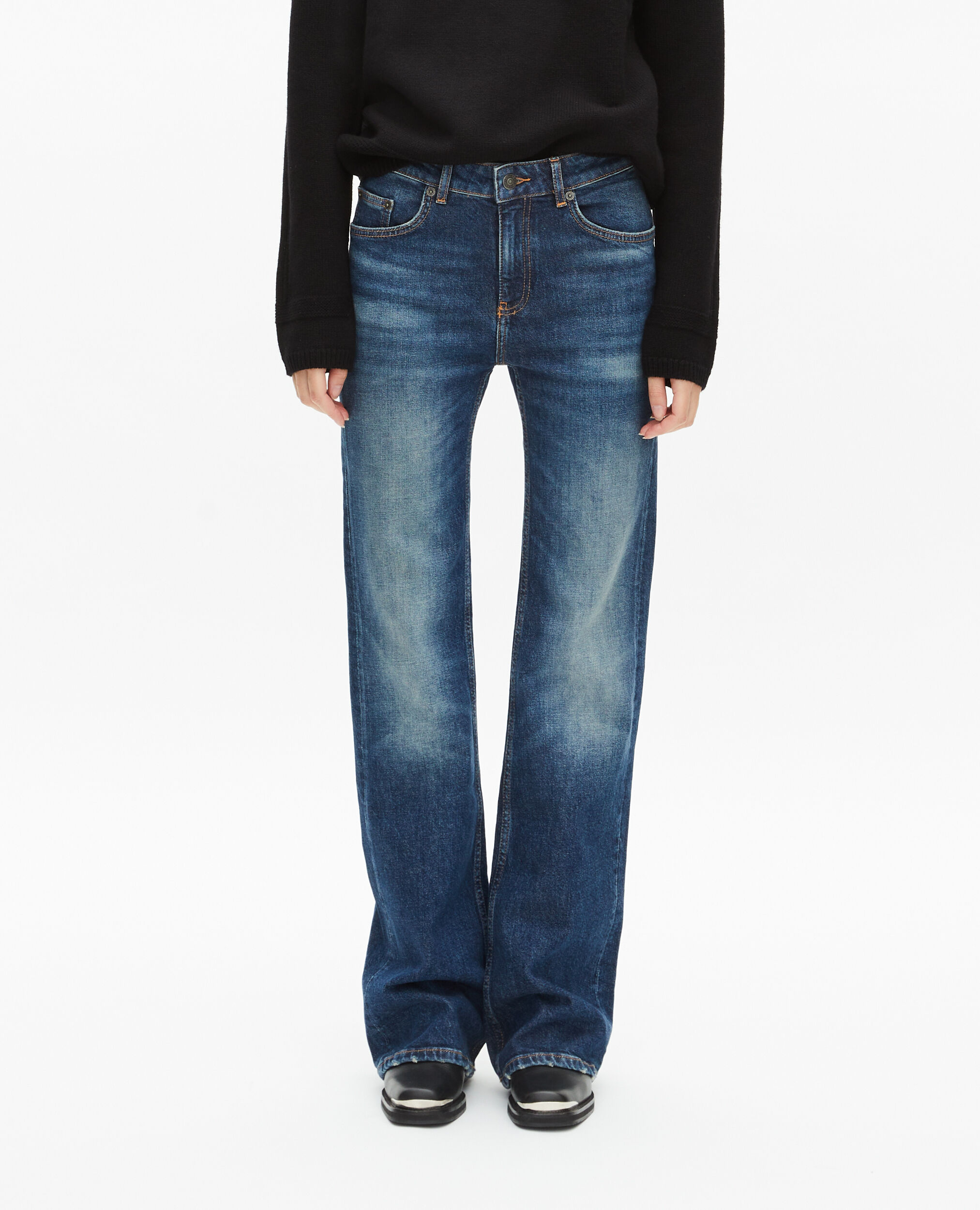 Jean taille basse flare bleu, BLUE ELECTRIC, hi-res image number null