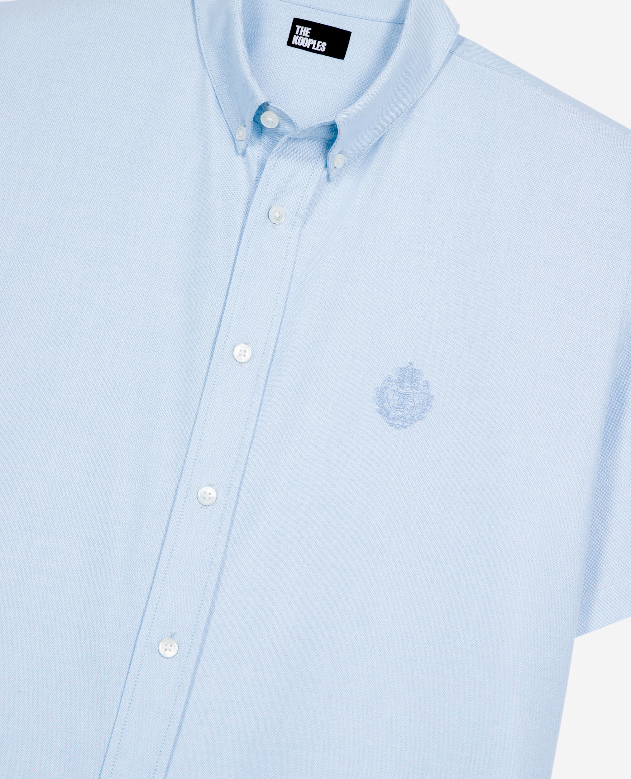 Chemise manches courtes avec blason bleue, SKY, hi-res image number null