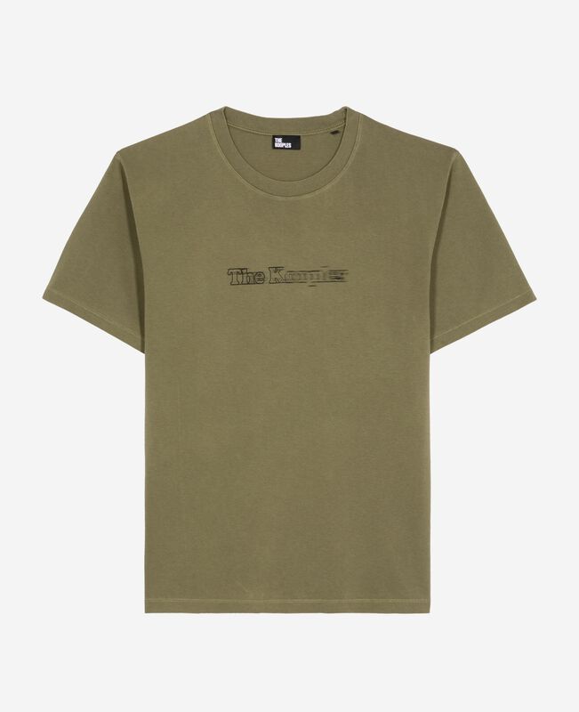 The Kooples HOMME KAKI t-shirt avec logo effet vintage kaki