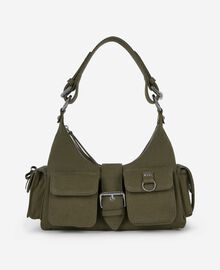 The Kooples FEMME KAKI sac amelia en canvas kaki