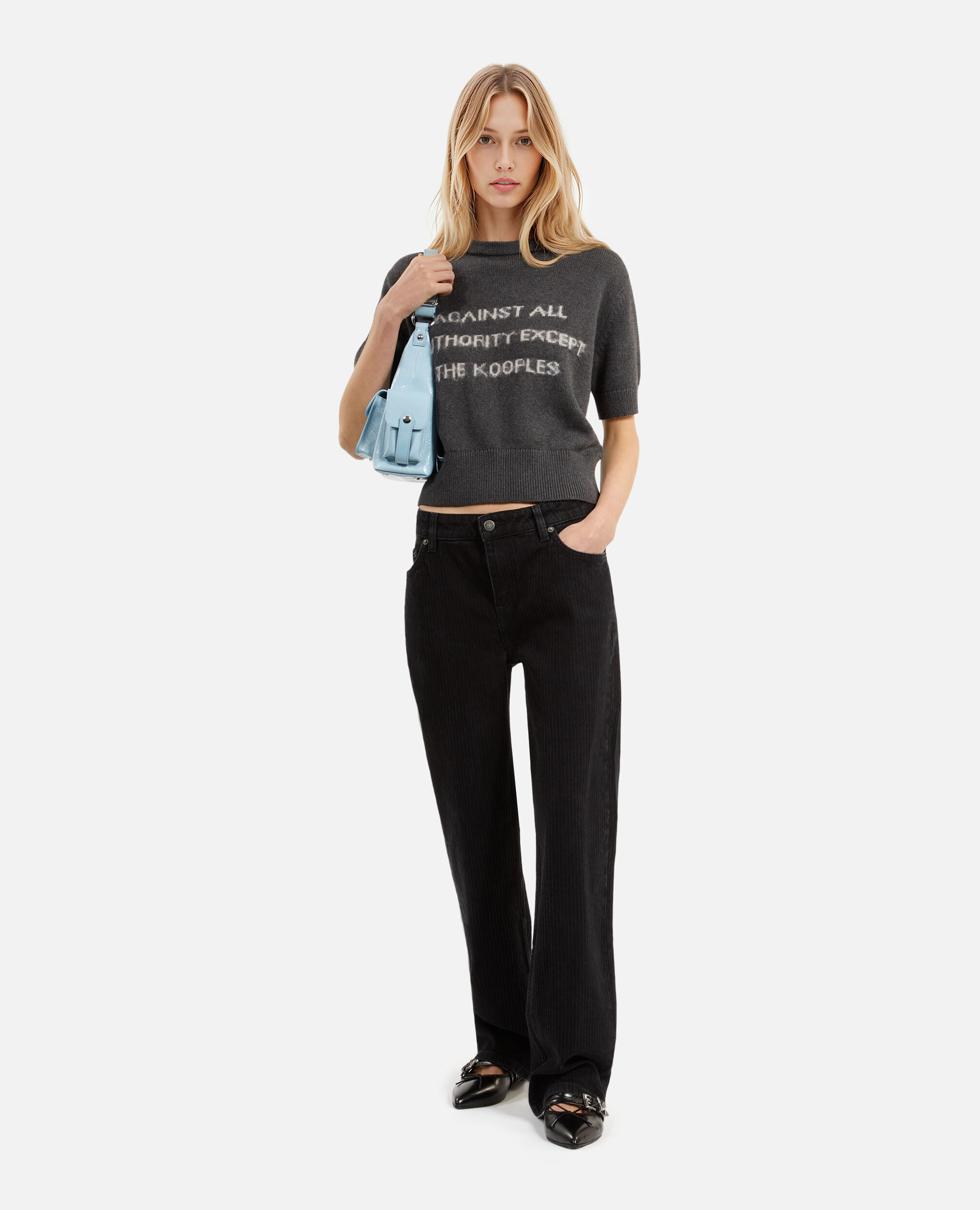 Jean droit noir, BLACK WASHED, hi-res image number null